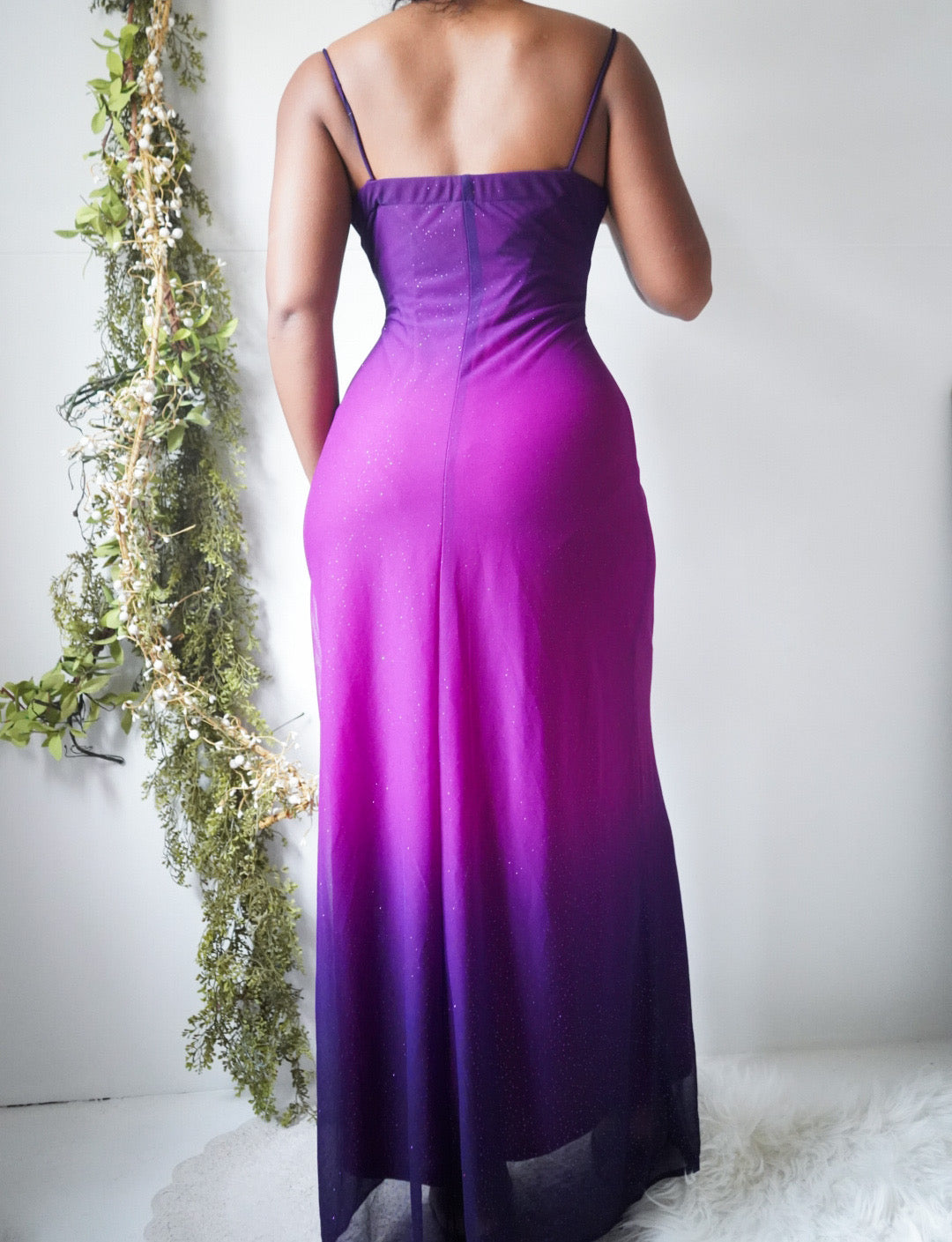Vintage Y2K Purple Ombre Gown
