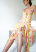Y2k silk beaded fairy dress