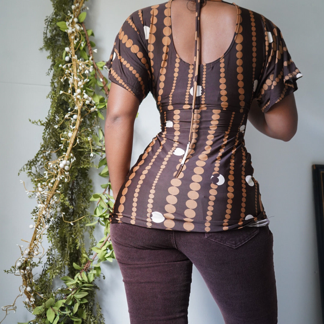 Boho Dot Print Top