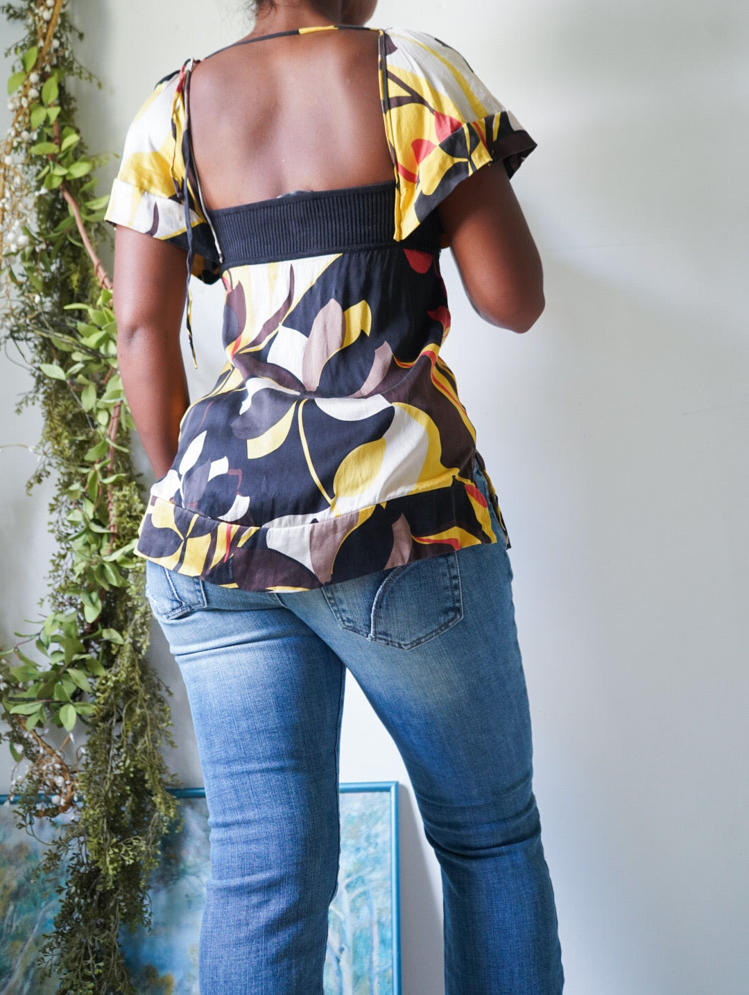 Y2K Bebe Silk Blend Babydoll Top