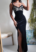 Y2K Black Velvet Gown