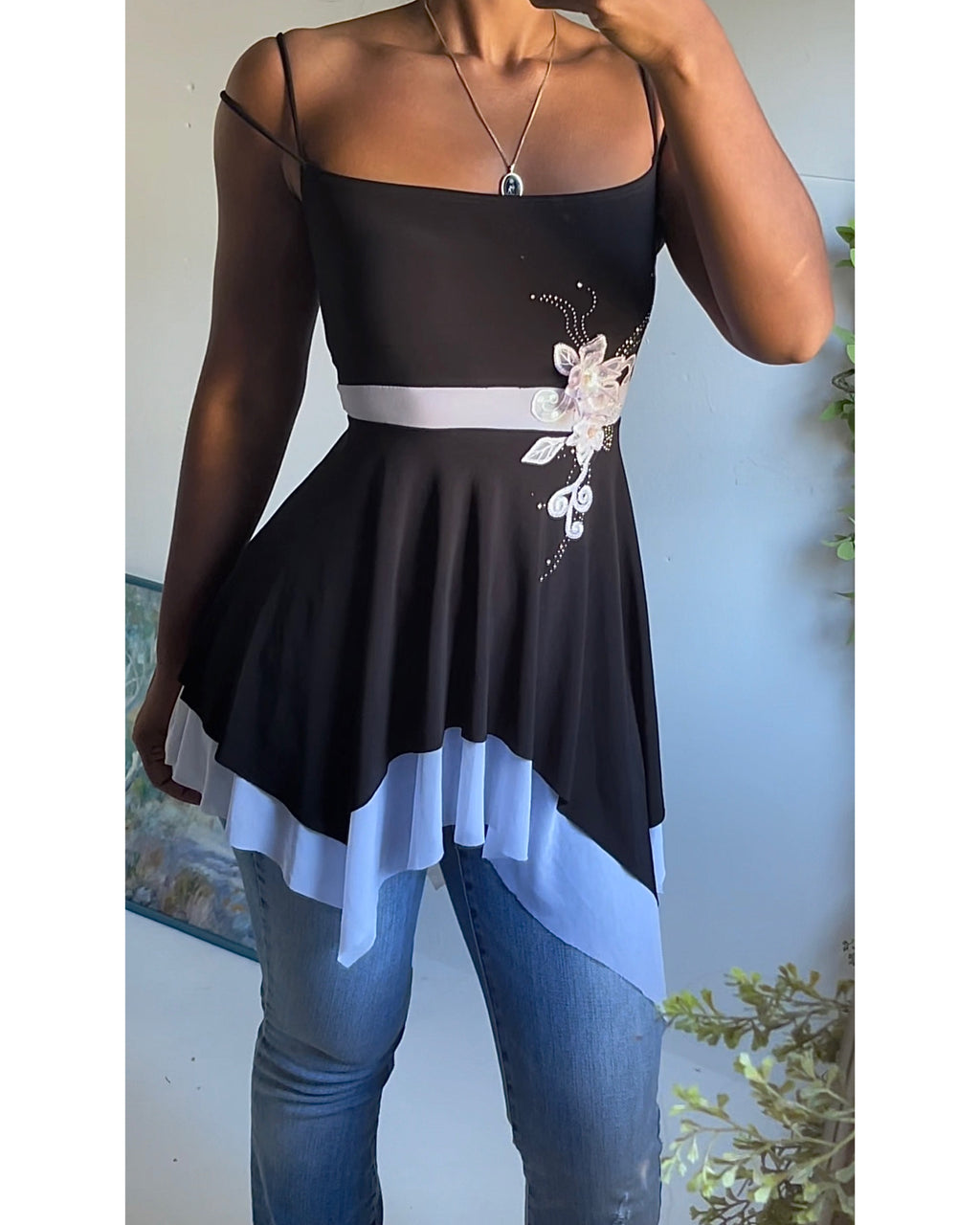 Monochrome Babydoll Fairy Top