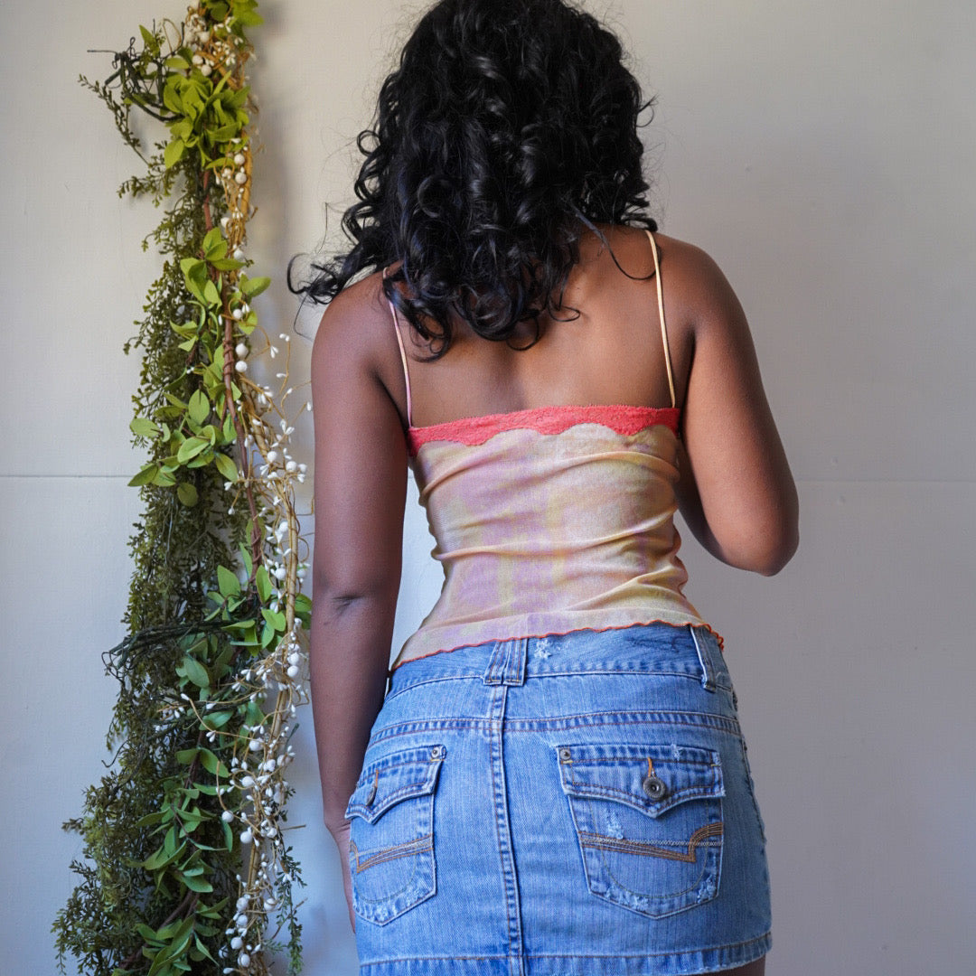 90’s Mesh Lace Trimmed Cami