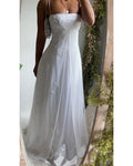Rare Vintage White Beaded Split Front Gown