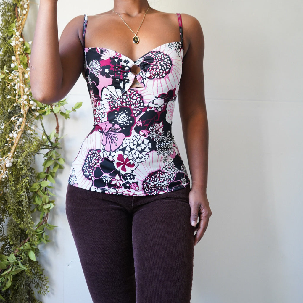 Bright Paisley Swim Top