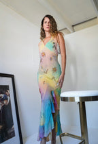 Y2K Inspired Rainbow Fairy Halter Gown