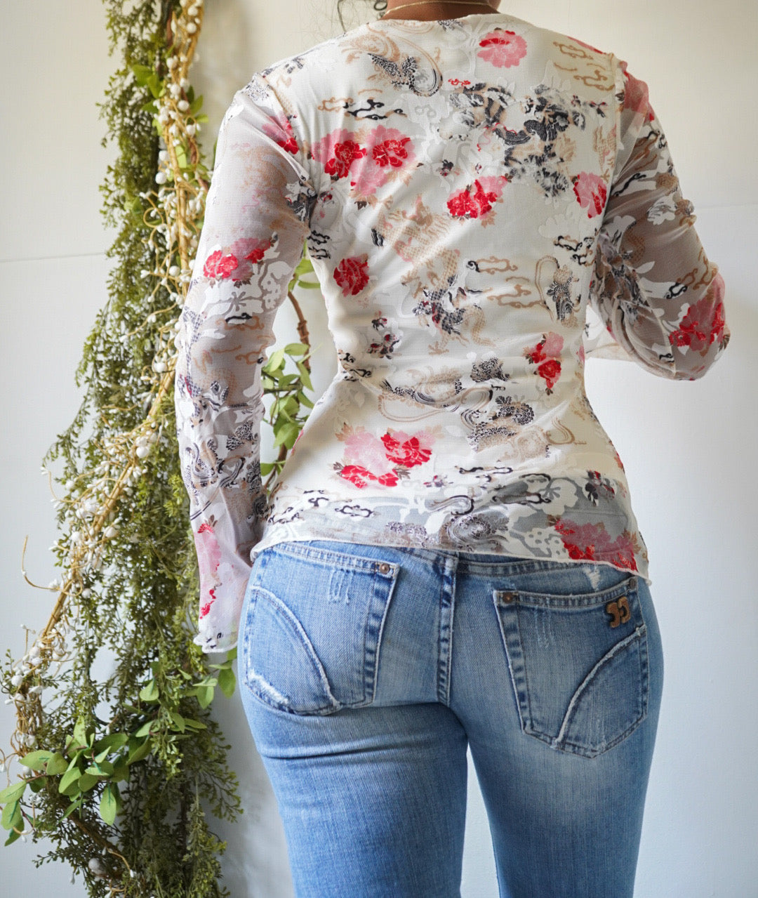 Lace Flare Sleeve Top