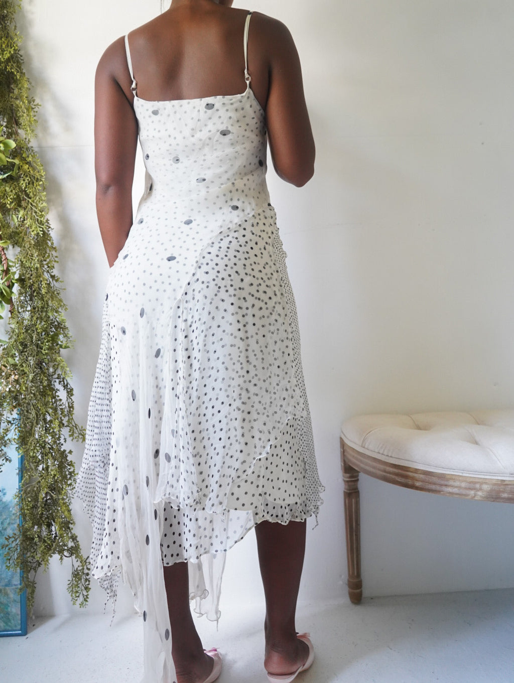 Rare Y2K Rene Derhy Polka Dot Fairy Dress
