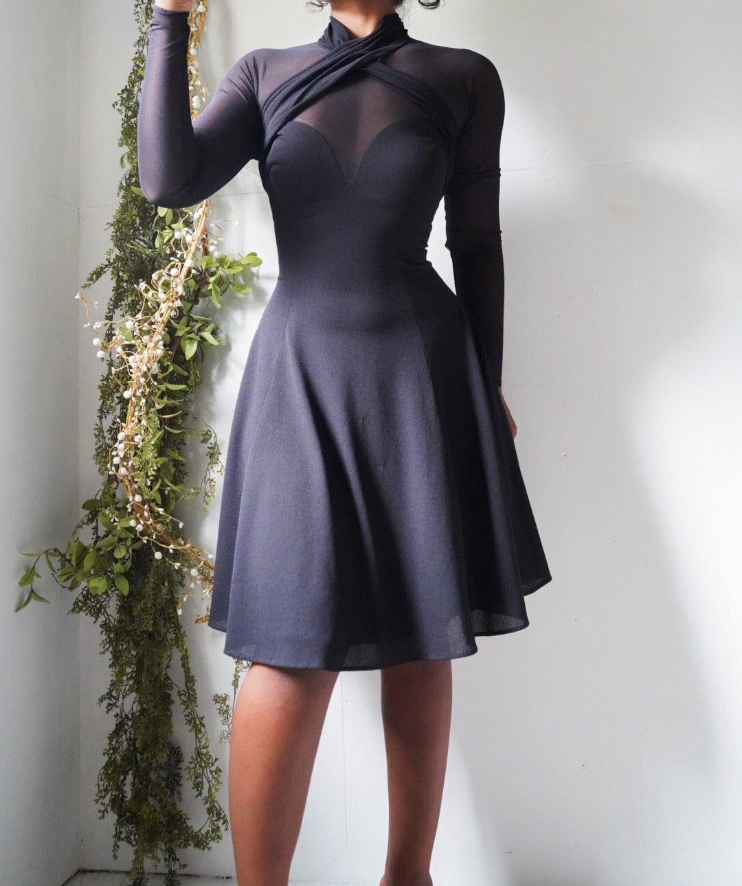 Vintage 90’s Black Illusion Mini Dress
