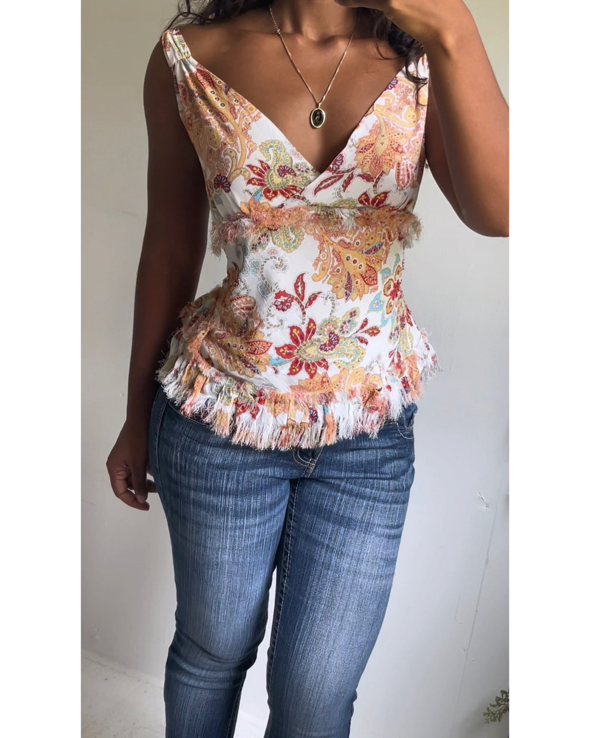 Y2K Paisley Boho Fairy Top