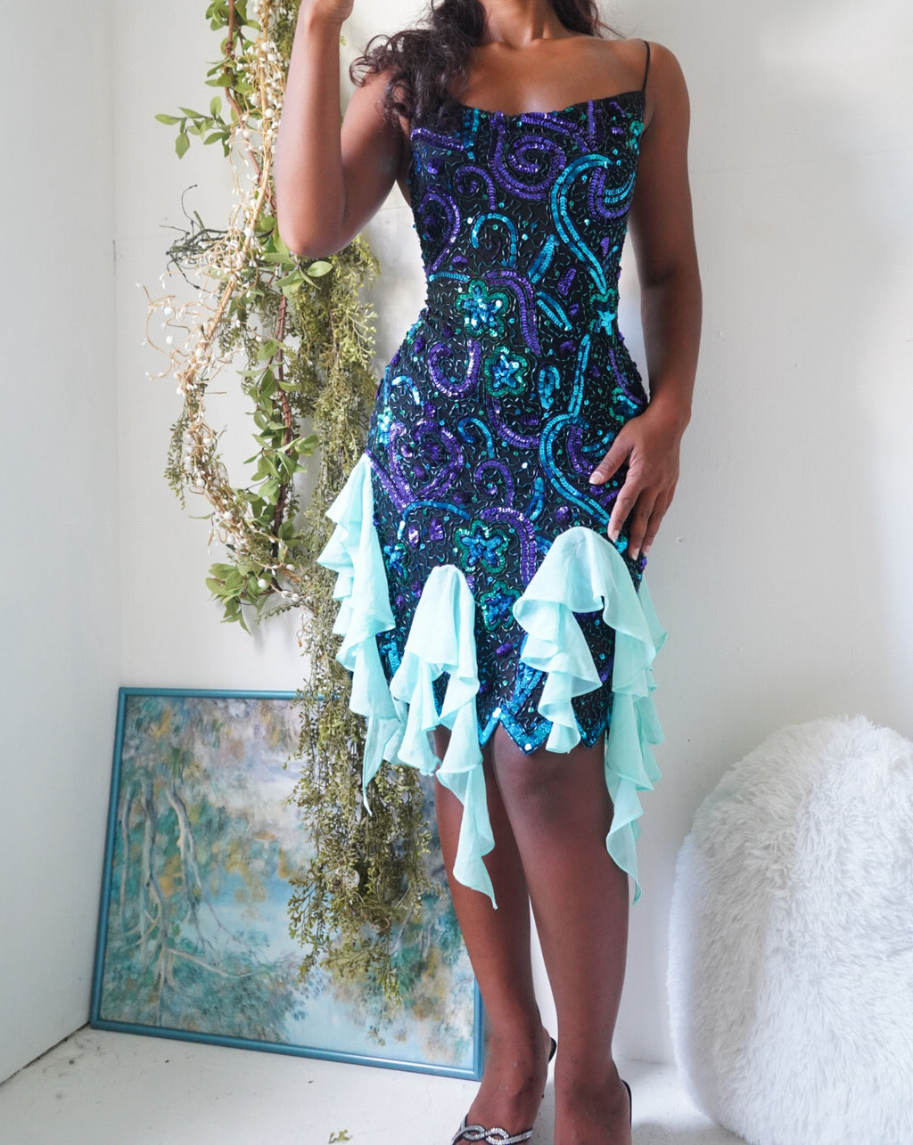 Y2K Reworked Fairy Beaded Dress