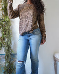Y2K Animal Print Pullover Sweater