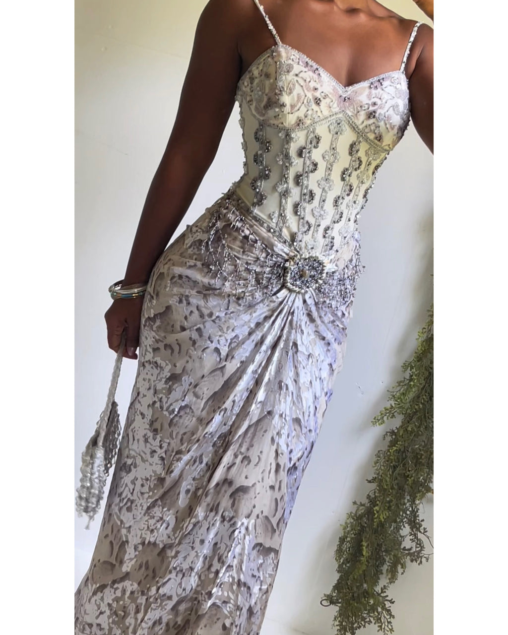Y2K Rare Beaded Desi Inspired Gown