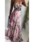 Y2K Snakeskin Strapless Gown