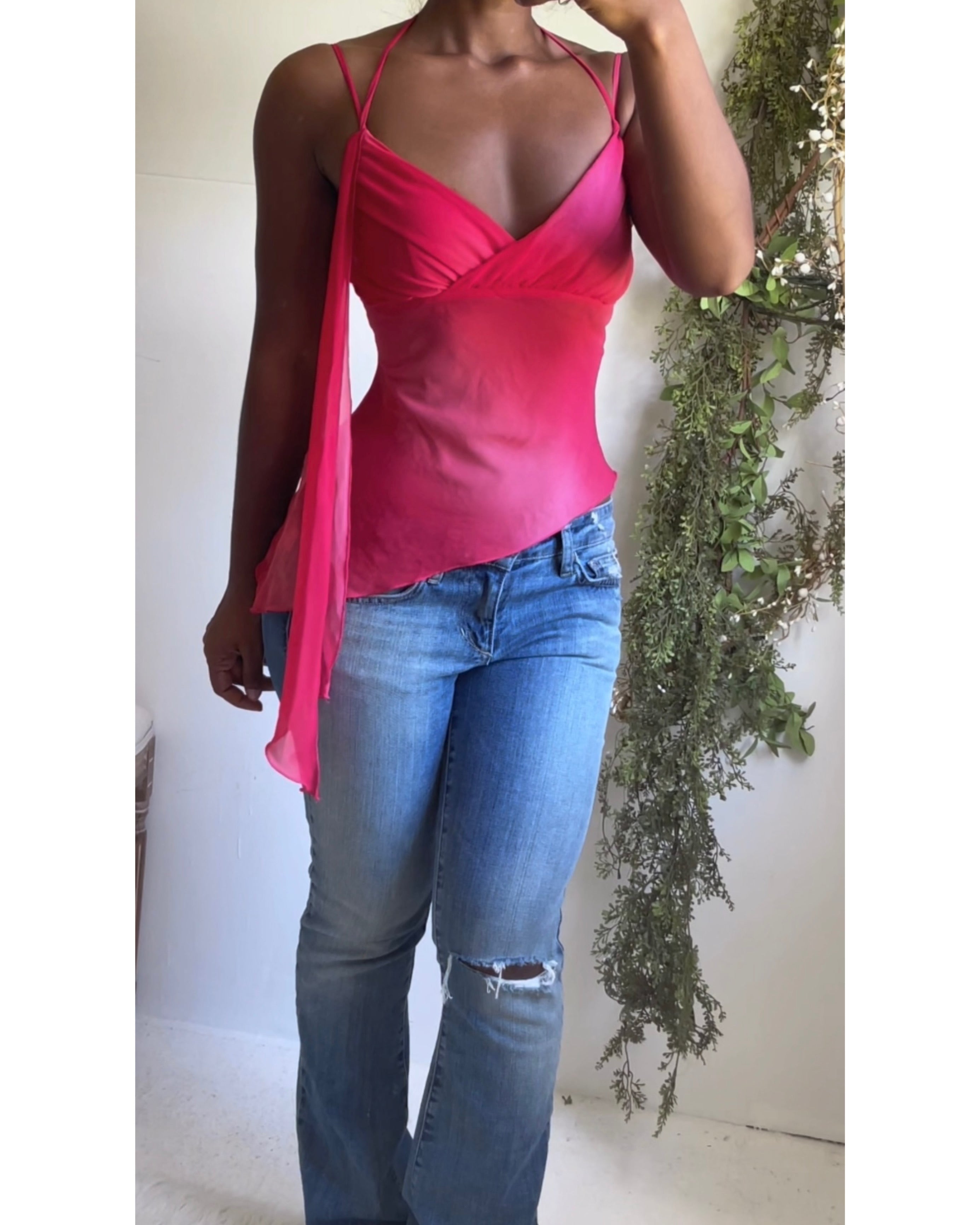 Y2K Fairy Gradient Asymmetric Cami