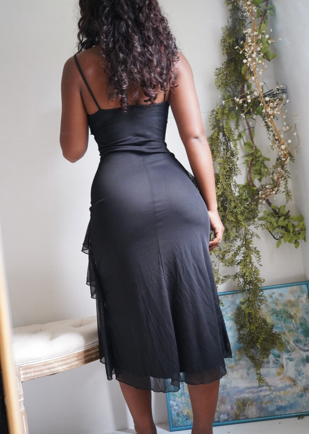 Y2K Whimsigoth Ruffle Hem Dress