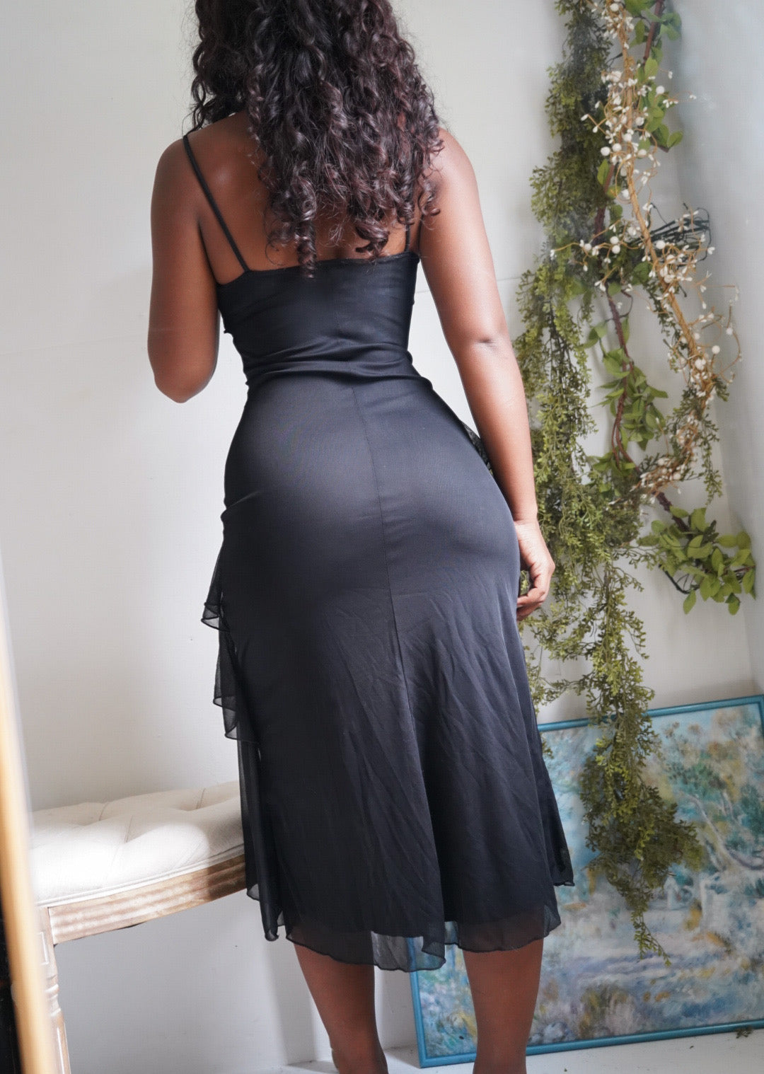 Y2K Whimsigoth Ruffle Hem Dress