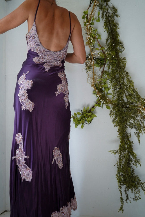 Rare y2k Sue Wong silk lace gown