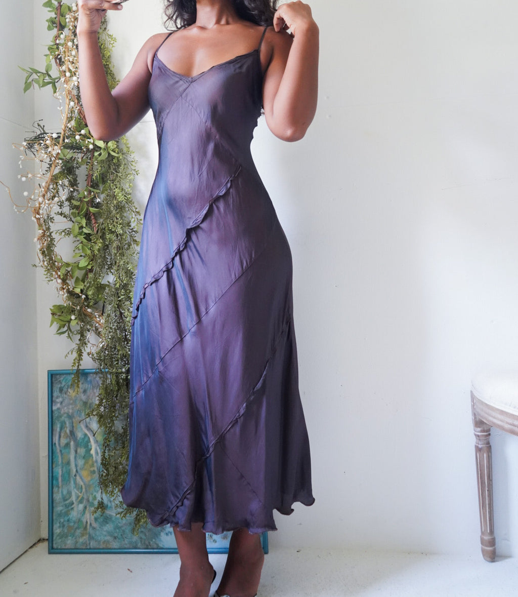 Rare Y2K Iridescent Satin Slip