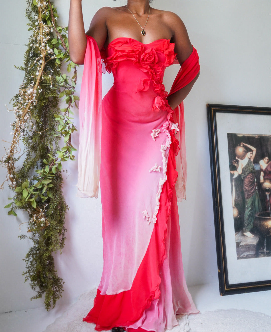 Ombré Silk Fairy Gown with Sash