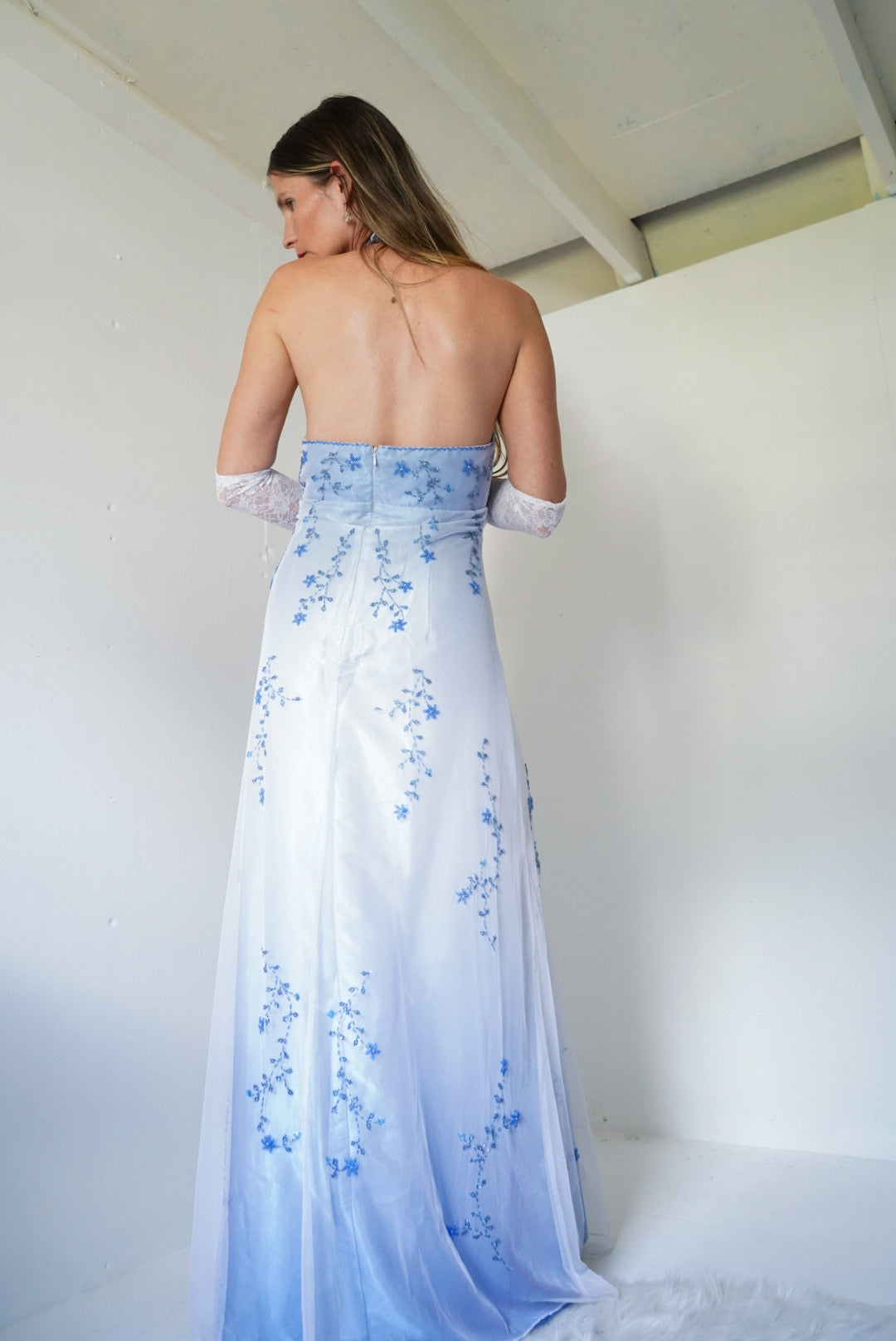 Rare Y2K Split Front Cinderella Prom Dress