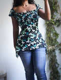 Y2K Butterfly Mesh Fairy Hem Top