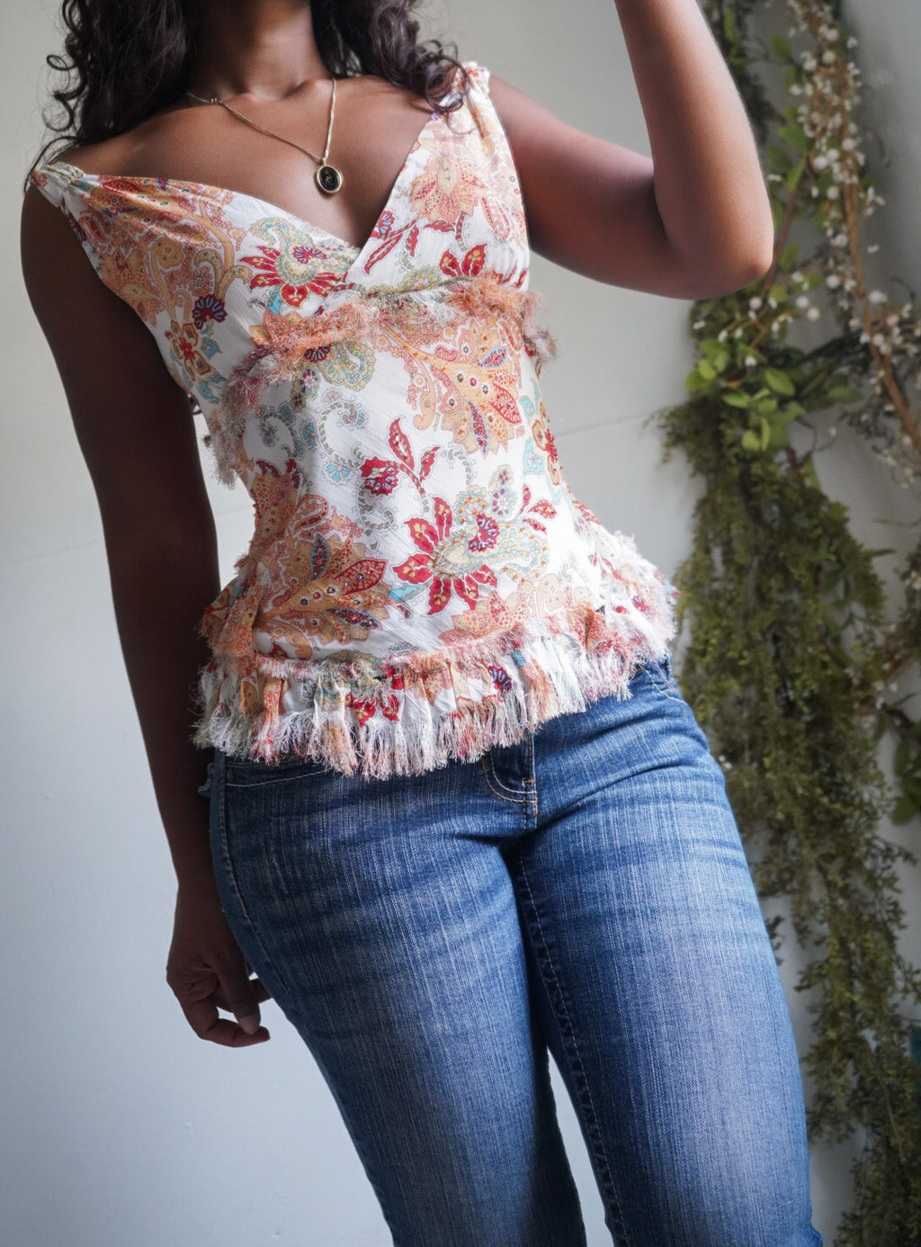 Y2K Paisley Boho Fairy Top