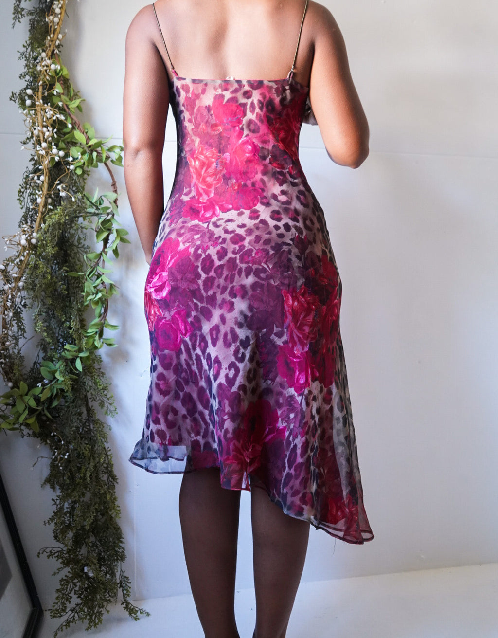 Rare Animal Floral Print Slip Dress
