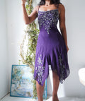 Y2K Beaded Aubergine Fairy Dress