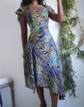 Y2K Animal and Floral Print Fairy Hem Dress