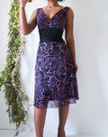 Abstract Y2K A Line Midi Dress