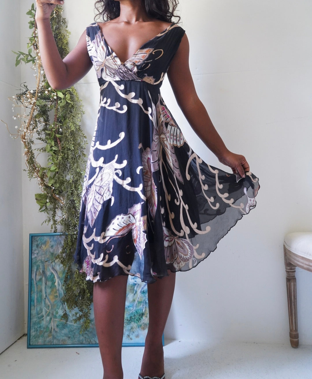 Rare Y2K Butterfly Devore Silk Babydoll Dress – Masha&Jlynn