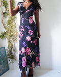 Y2K Chaps Ralph Lauren Floral Midi Dress