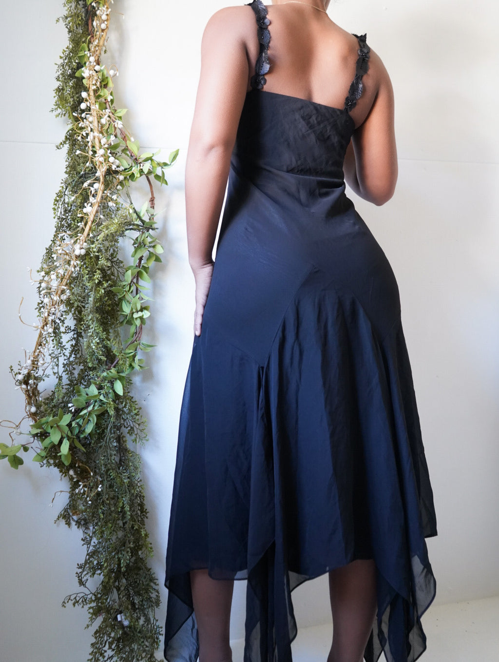 Dark Fairy Floral Midi Dress