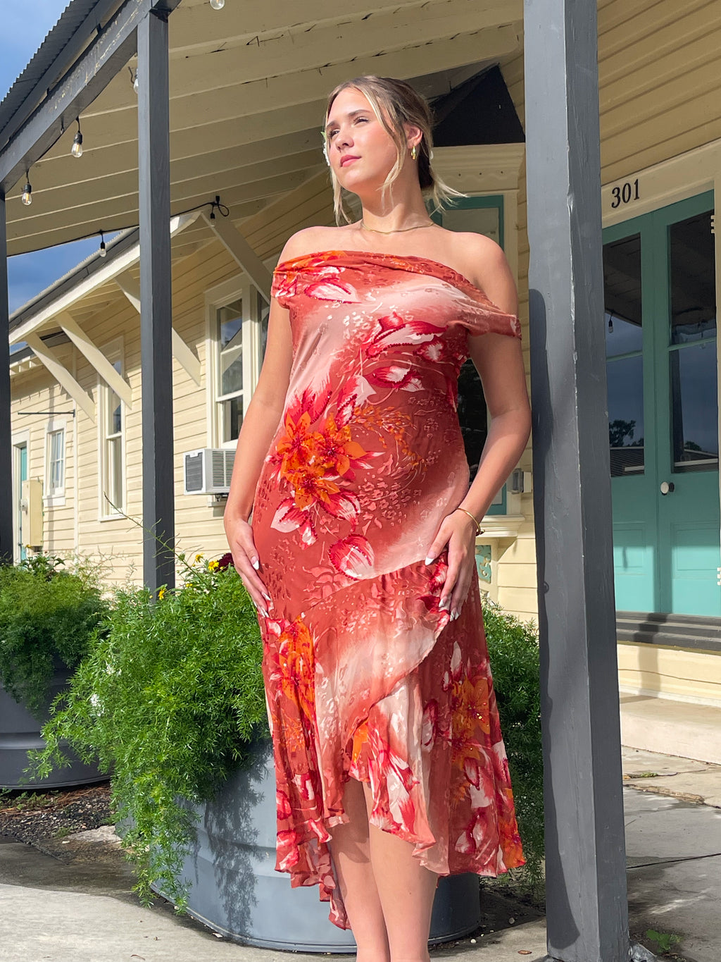 Rare Y2K Burnout Beaded Silk Fairy Dress