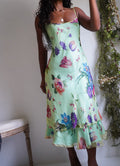 Y2K Fairy Garden Floral Midi Slip Dress