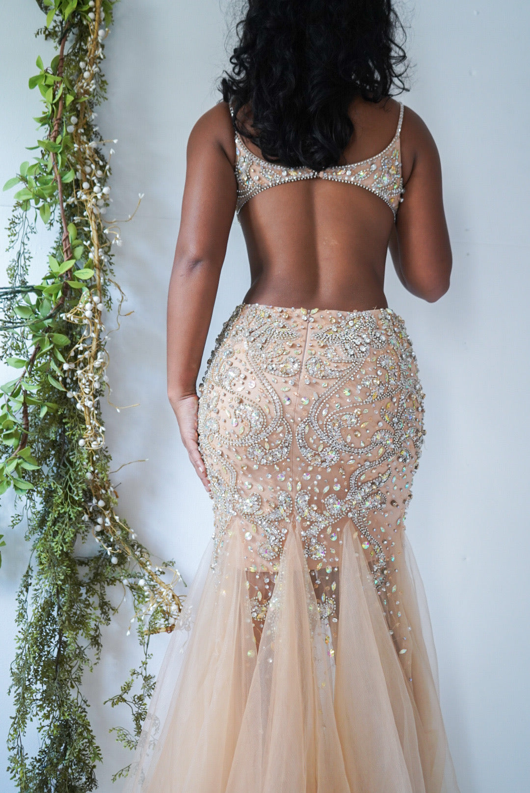 Rhinestone and Tulle Formal Dress