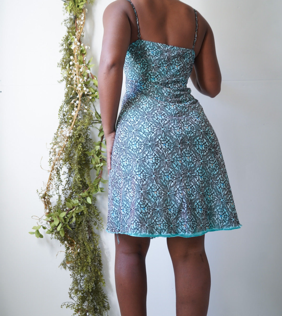 Vintage Y2K Boho Sequin Trim Dress