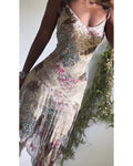 Rare Y2K Silk Sue Wong Boho Fairy Dress