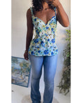 Y2K Watercolor Floral Babydoll Slip