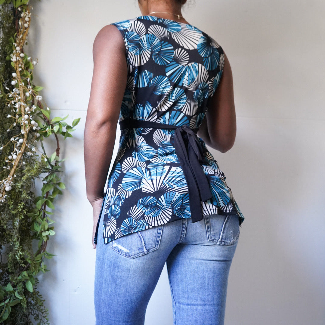 Tie Back Abstract Top