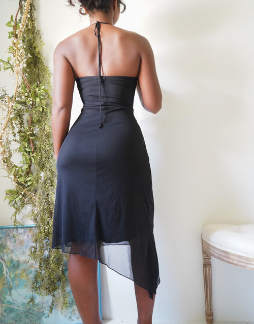 Y2K Staple Black Halter Dress