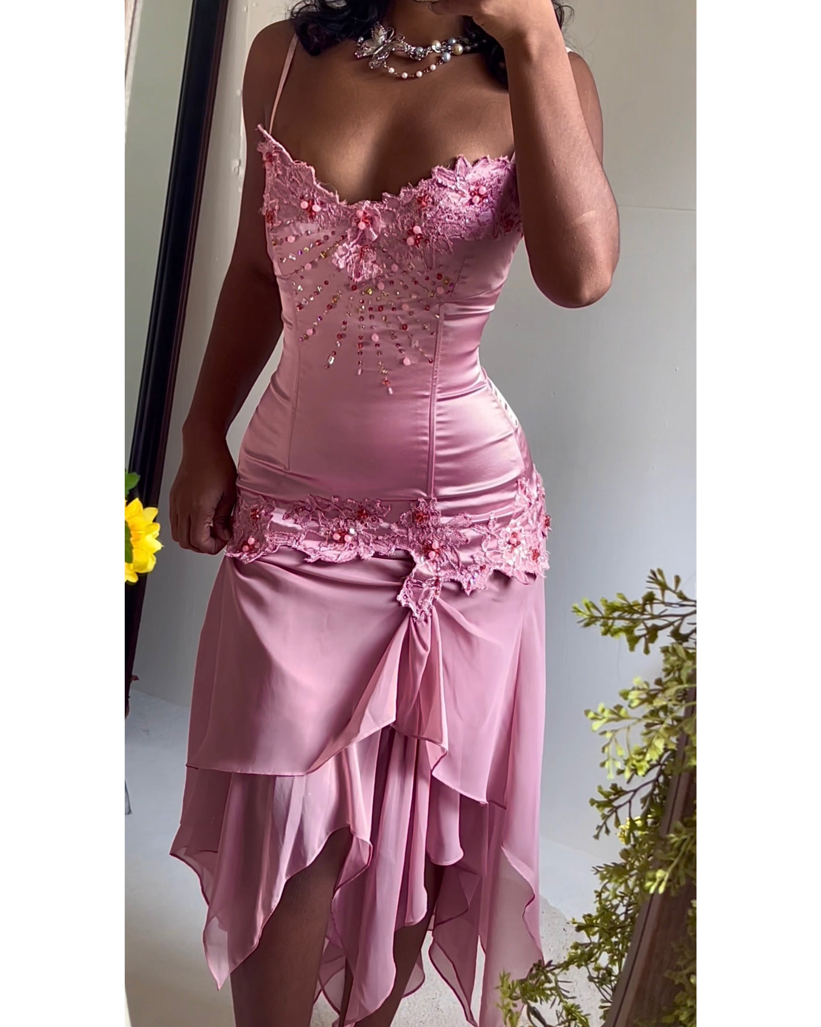 Fairy Mauve Pink Corset Dress