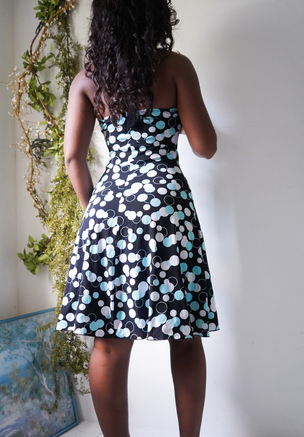 Y2K Halter Dot Print Dress