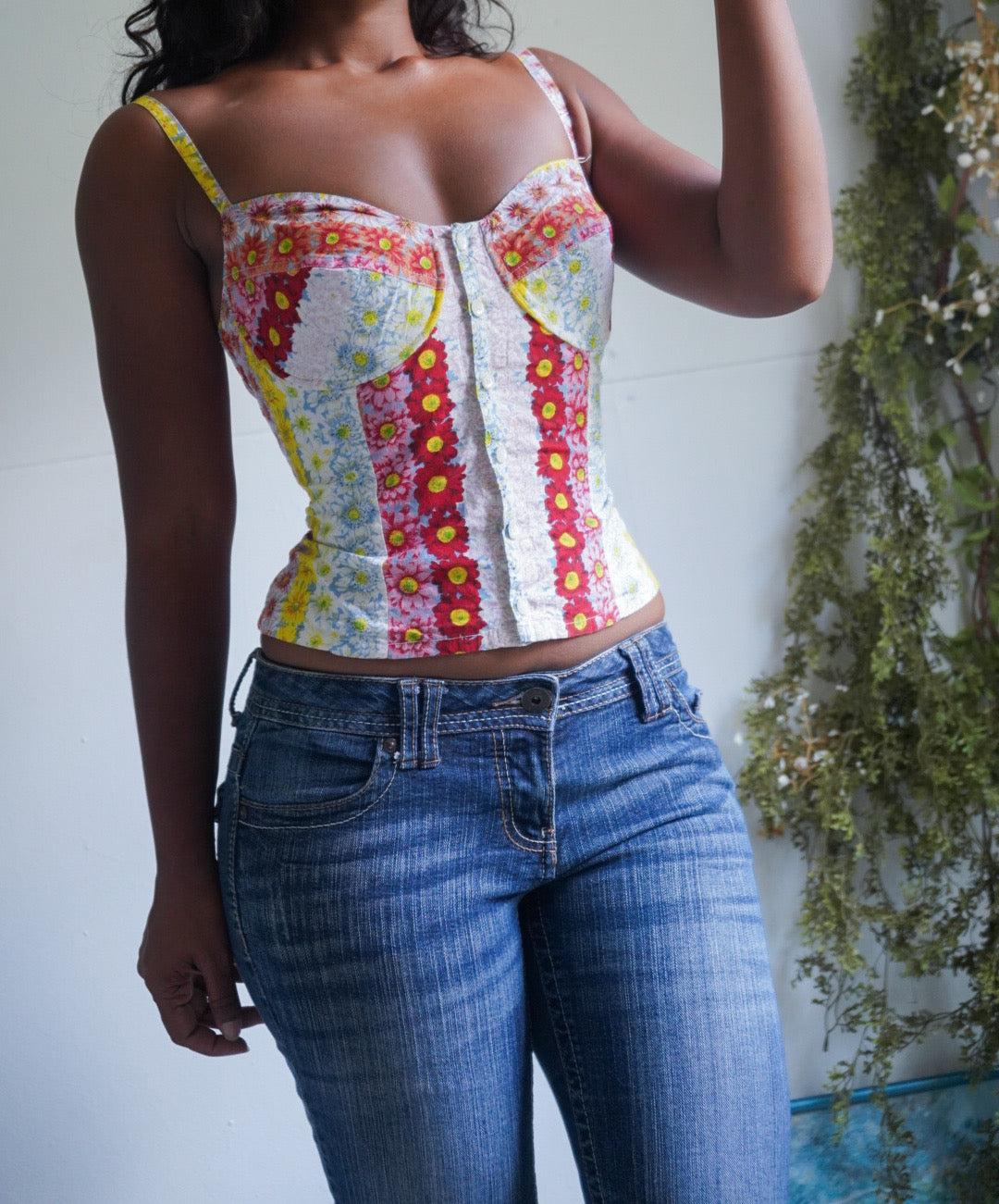 Rare 90’s Contempo Casuals Cotton Cropped Bustier