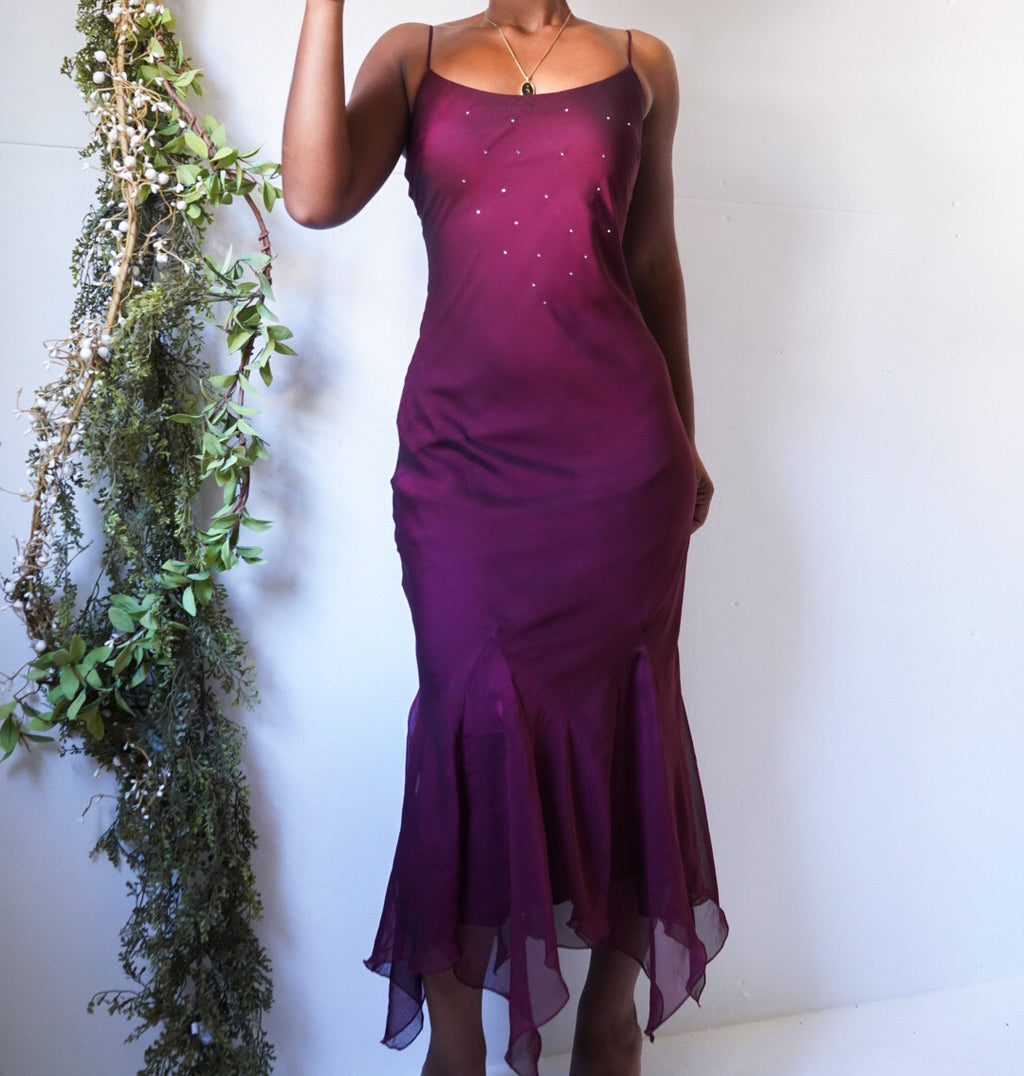 Iridescent Purple Fairy Slip Dress
