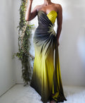 Vintage Y2K Ombre Strapless Sweetheart Gown
