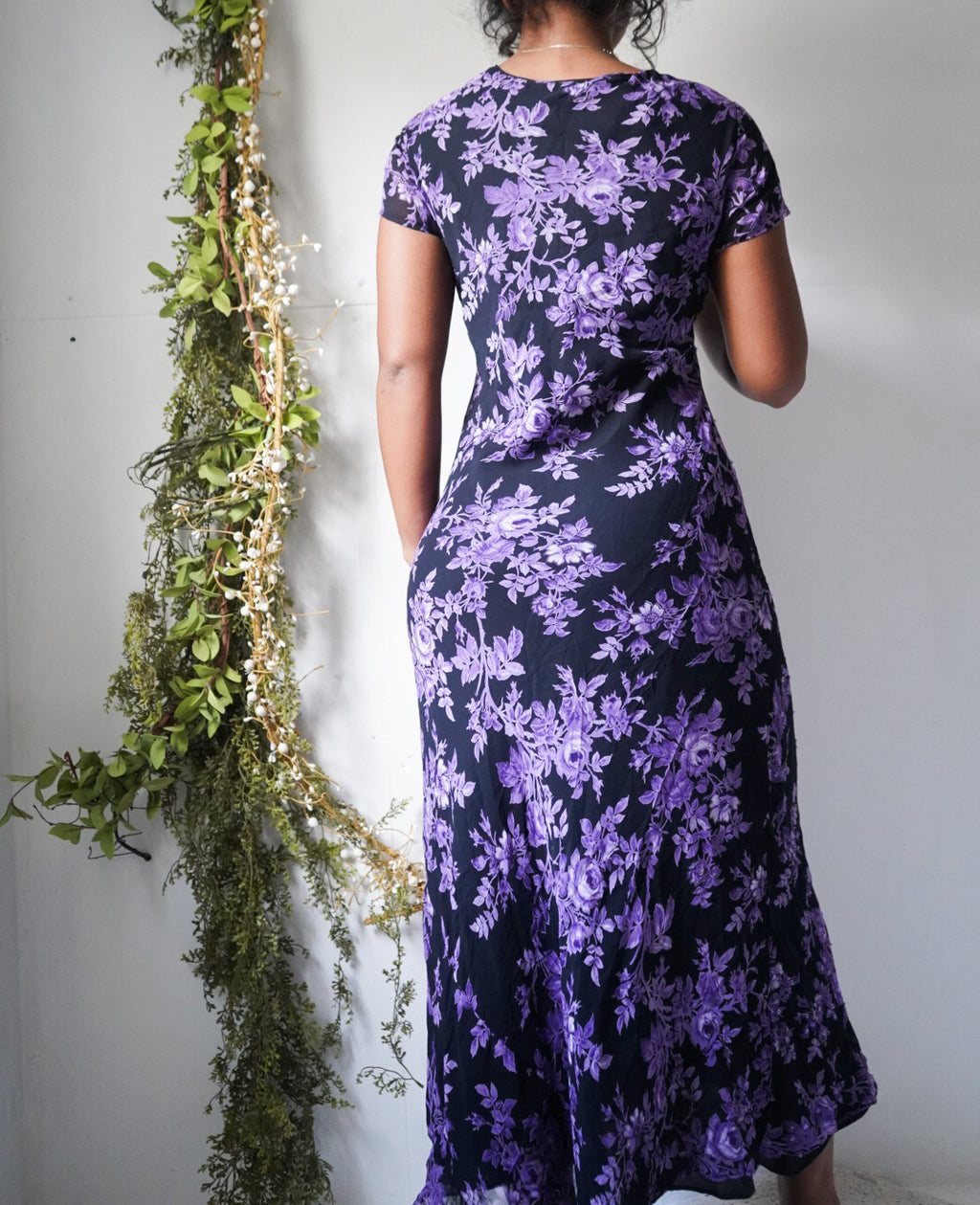 Vintage 90’s Purple Floral Staple Dress