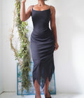 Y2K Staple Black Dress with Hanky Hem