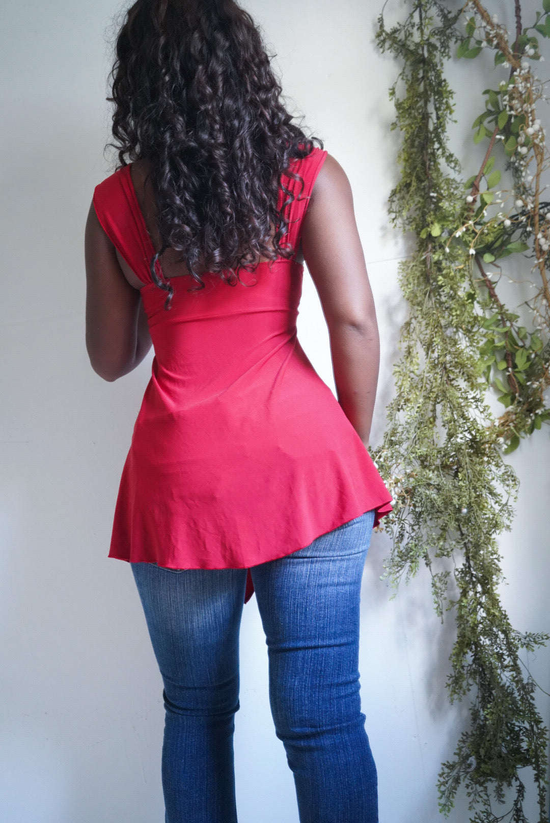 Y2K Bright Red Sweetheart Fairy Top